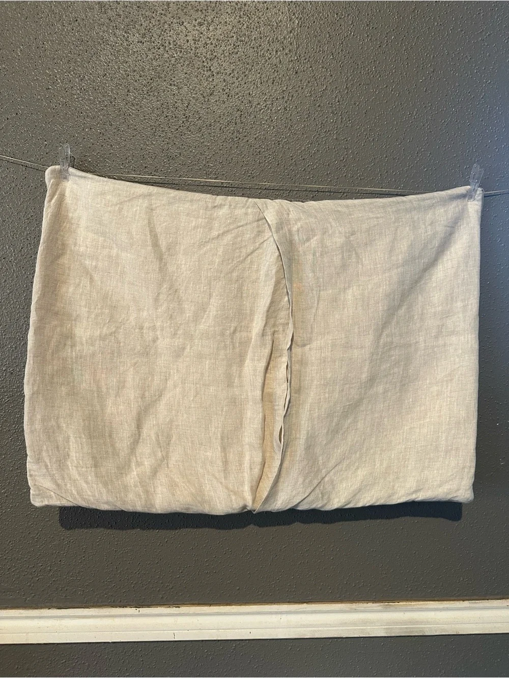 RESTORATION HARDWARE VELVET & LINEN TUFTED SHAM